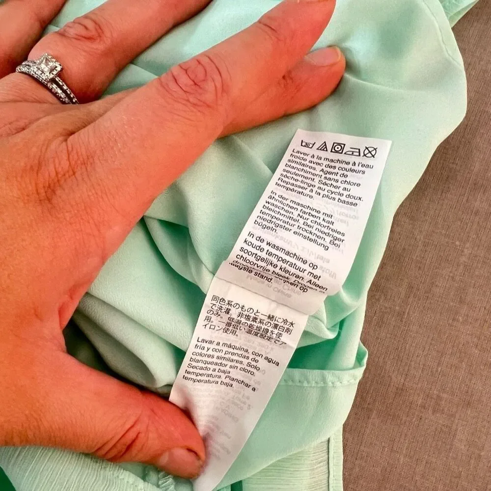 🔥🔥5 for $25🔥🔥 J crew minty green Long-sheer sleeve mockneck shift dress size 2